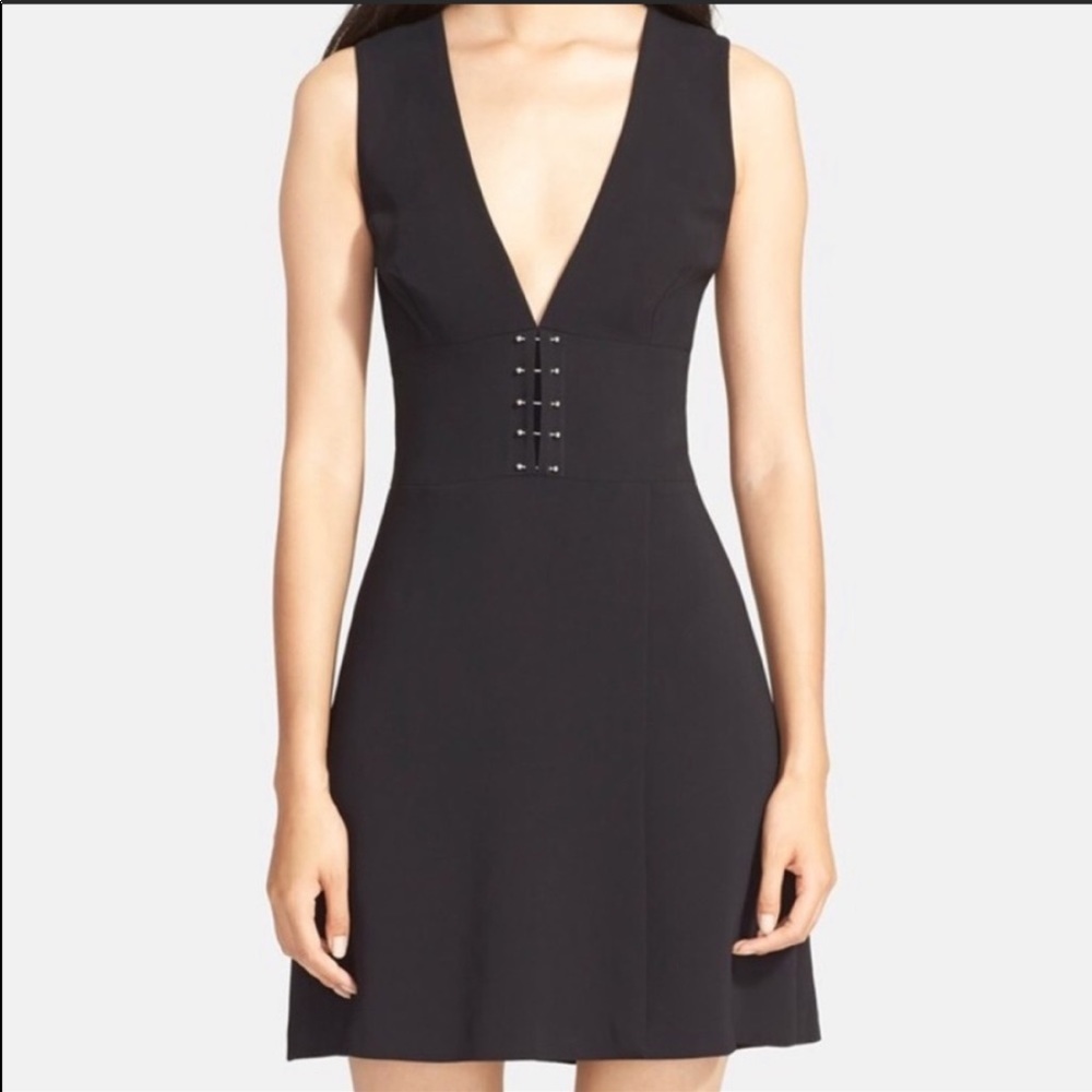 A.L.C. Jacobson Sleeveless Stretch Crepe Dress blk